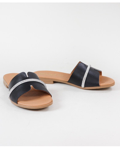 Zapatillas de mujer Ginova con decoración de rayas