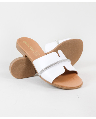 Zapatillas de mujer Ginova con decoración de rayas