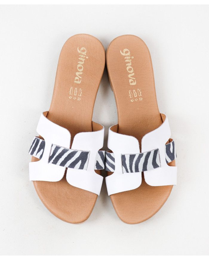 Ginova Women's Slippers with Strip Decorated