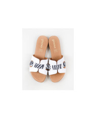 Zapatillas de mujer Ginova con decoración de rayas