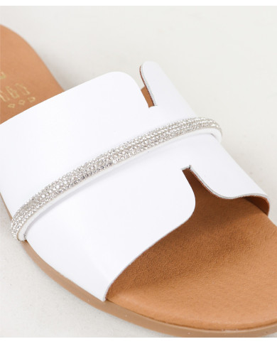 Zapatillas de mujer Ginova con decoración de rayas