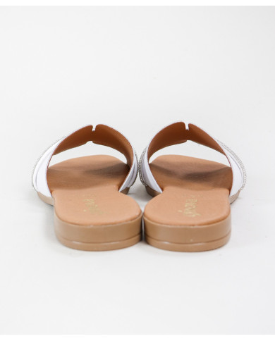 Zapatillas de mujer Ginova con decoración de rayas