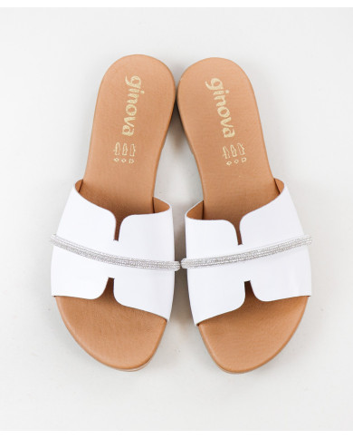 Ginova Women's Slippers with Strip Decorated