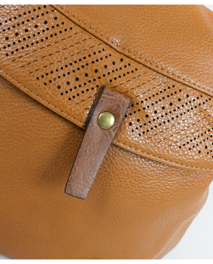 Women's Backpack with Perforated Detail