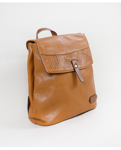 Women's Backpack with Perforated Detail