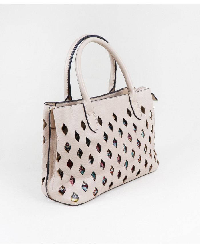 Perforated Women's Bag with Interior Necessaire