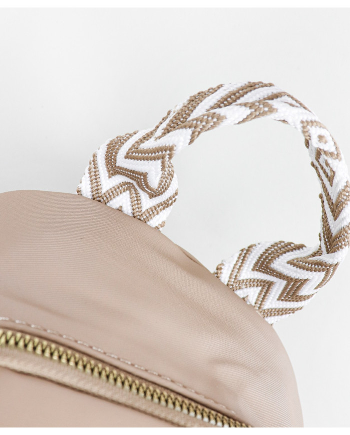 Women's Backpack with Fabric Handles