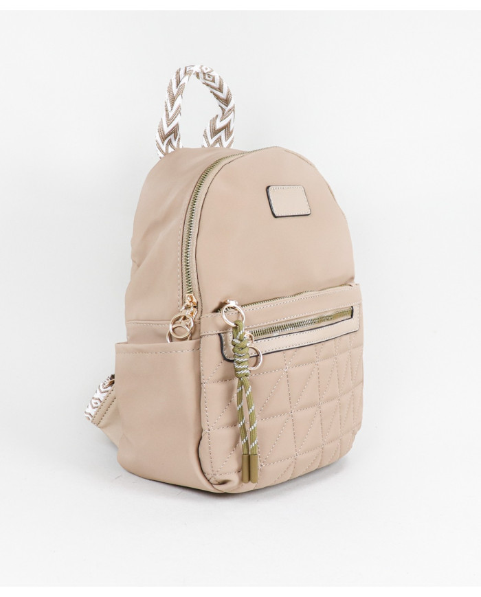 Women's Backpack with Fabric Handles