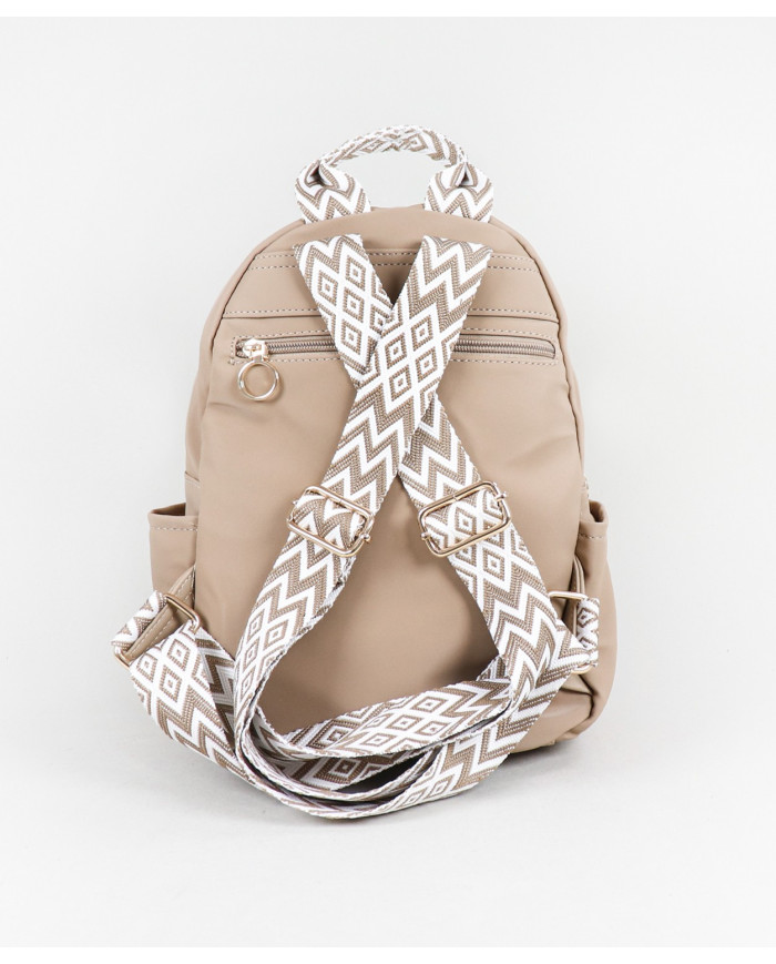 Women's Backpack with Fabric Handles