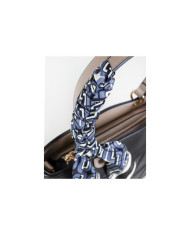 Perforated Women's Bag with Decorative Scarf