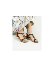 Sandalias de mujeres con decoración de rayas