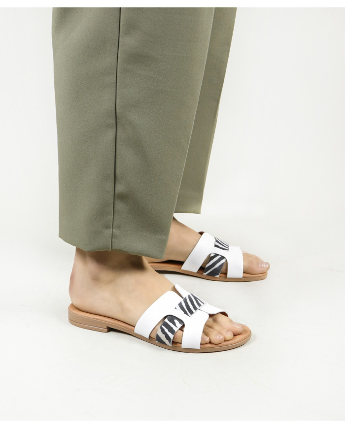 Ginova Women's Slippers with Strip Decorated