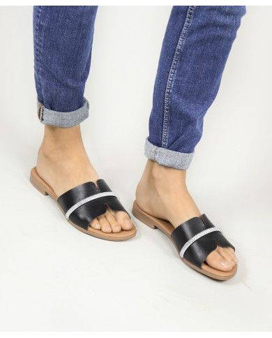 Zapatillas de mujer Ginova con decoración de rayas