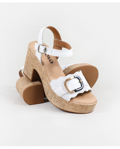 Sandalias de mujer Ginova con decoración de rayas