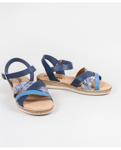 Sandalias de mujeres Ginova con tiras decoradas