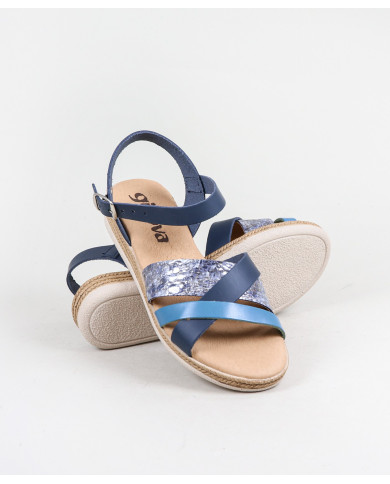 Sandalias de mujeres Ginova con tiras decoradas