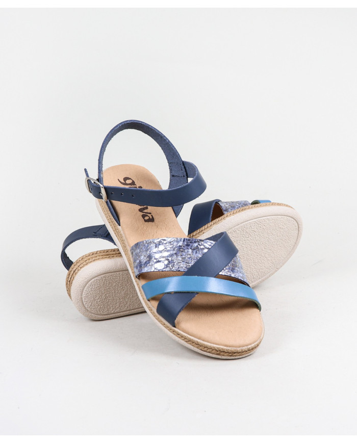 Sandalias de mujeres Ginova con tiras decoradas