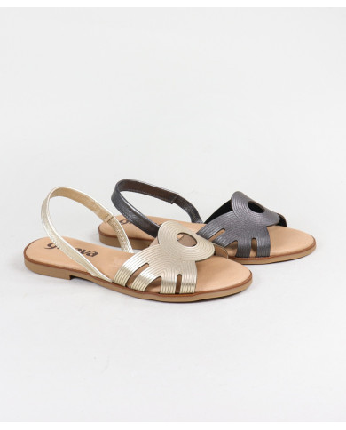 Ginova Women's Sandals with Elastic in the Strip