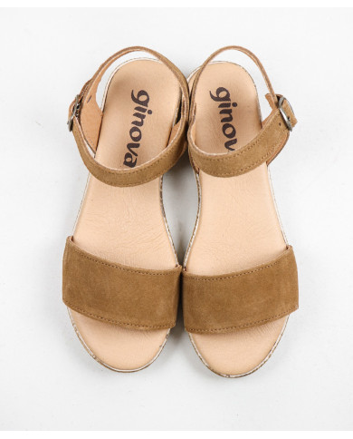 Sandalias de mujeres Ginova en Camurça