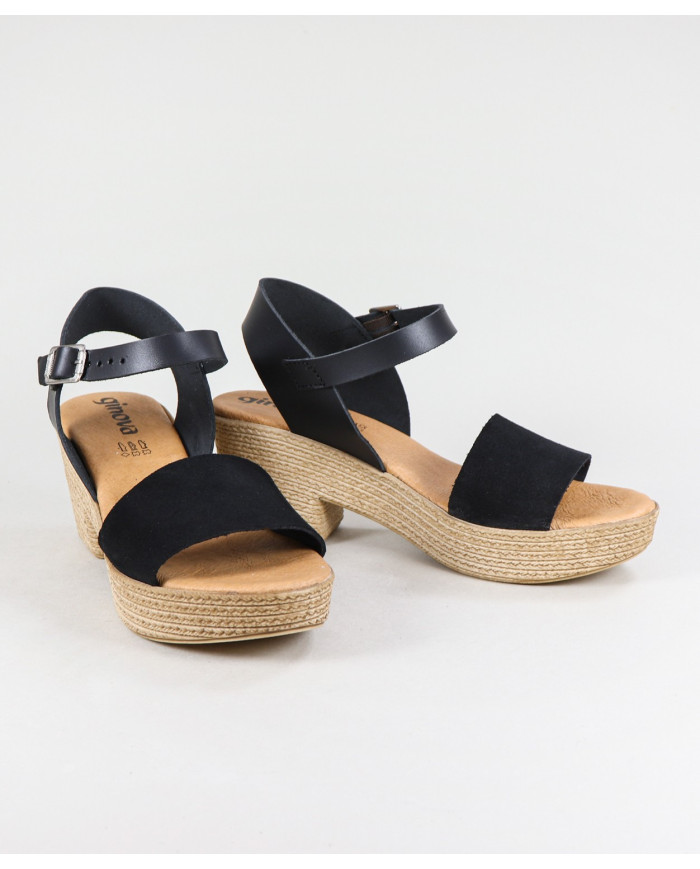 Women's Sandals of Middle Heel Ginova