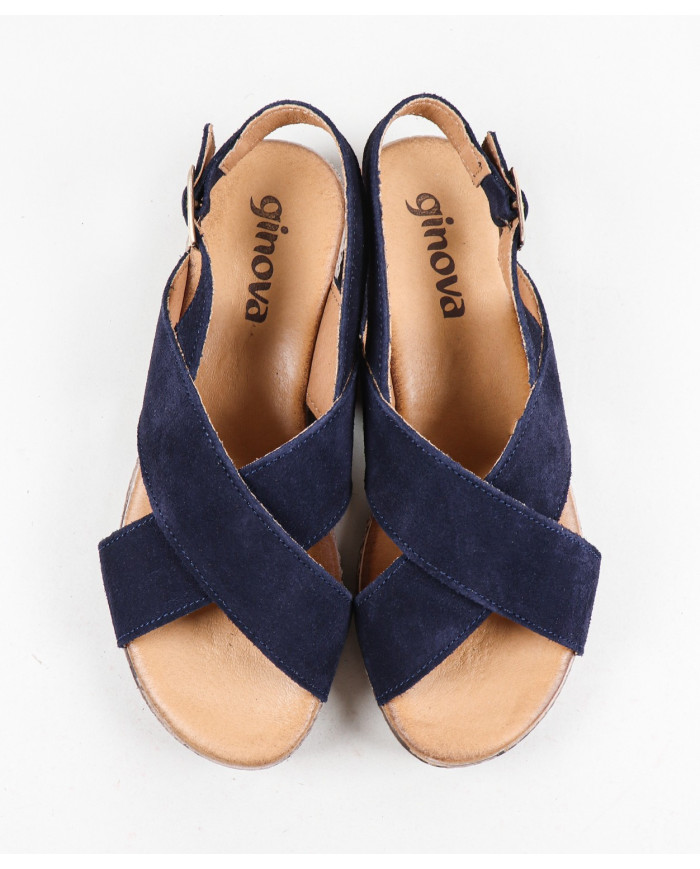 Ginova Women's Slippers with Cross Strips