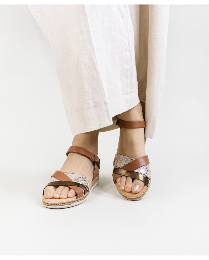 Sandálias de Mulher Ginova com Tiras Decoradas