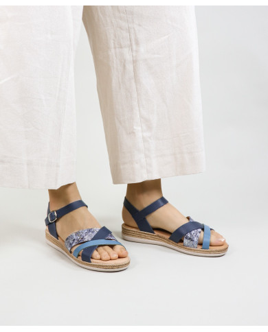 Sandalias de mujeres Ginova con tiras decoradas