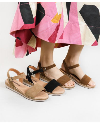 Sandalias de mujeres Ginova en Camurça