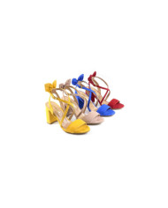 Sandals of Lady with Lace Behind and Strips Ginova