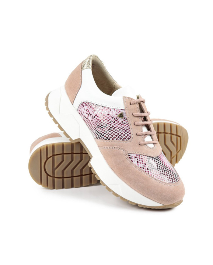 Pink Ladies Trainers with Cobra Pattern