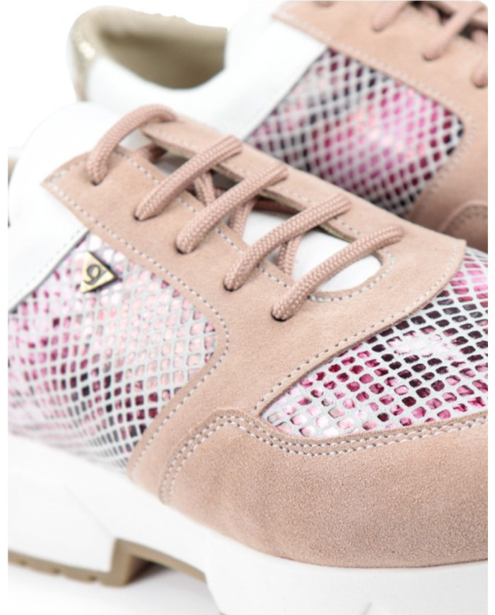 Pink Ladies Trainers with Cobra Pattern