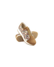 Ladies Camel Trainers with Geometric Pattern