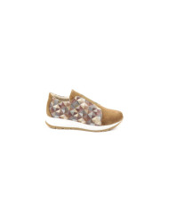 Ladies Camel Trainers with Geometric Pattern