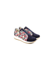 Ladies Blue Trainers with Geometric Pattern