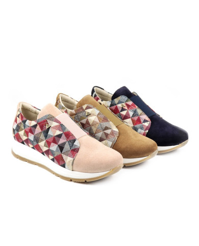 Sapatilhas de Senhora com Padrão Geométrico
