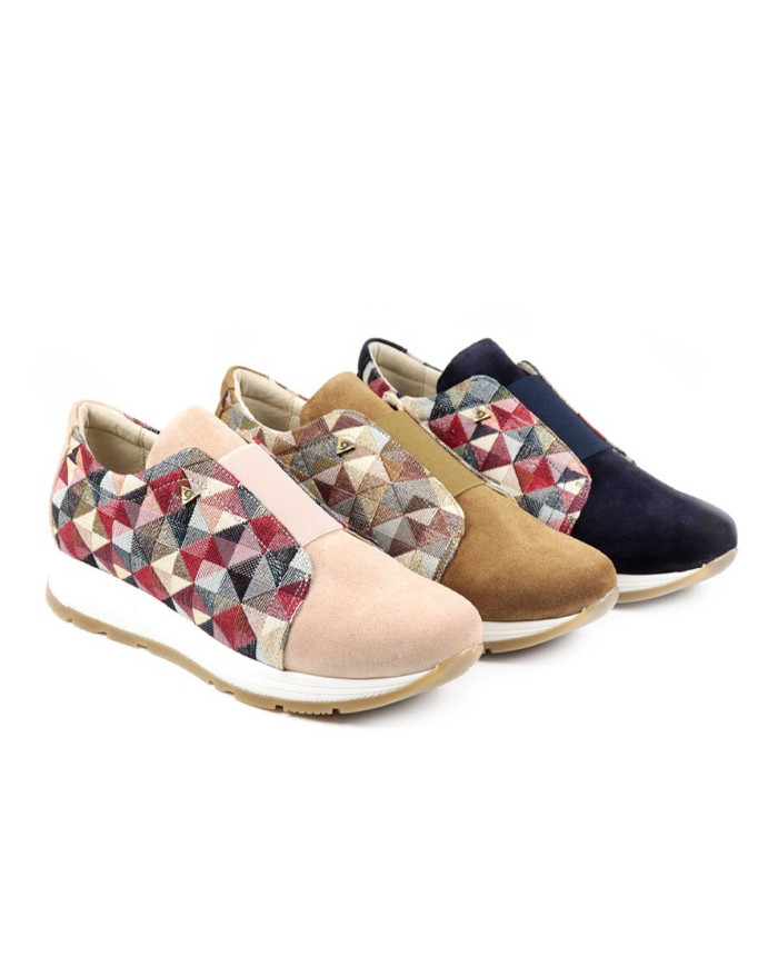 Ladies Trainers with Geometric Pattern