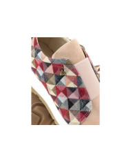 Ladies Pink Trainers with Geometric Pattern