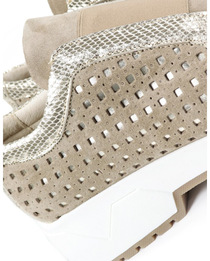 Sports Shoes Lady Ginova Taupe with Elastic