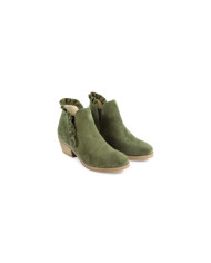 Green Boots of Lady with Folhos Ginova