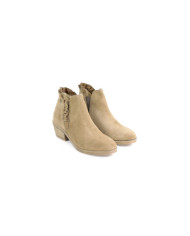 Botins Taupe de Senhora com Folhos Ginova