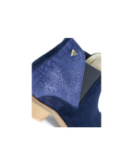 Botas Azuis de Senhora Ginova com Elásticos Laterais