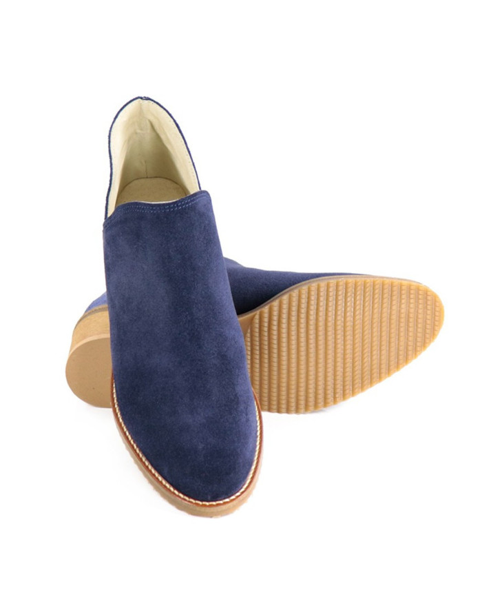 Botas Azuis de Senhora Ginova com Abertura Lateral