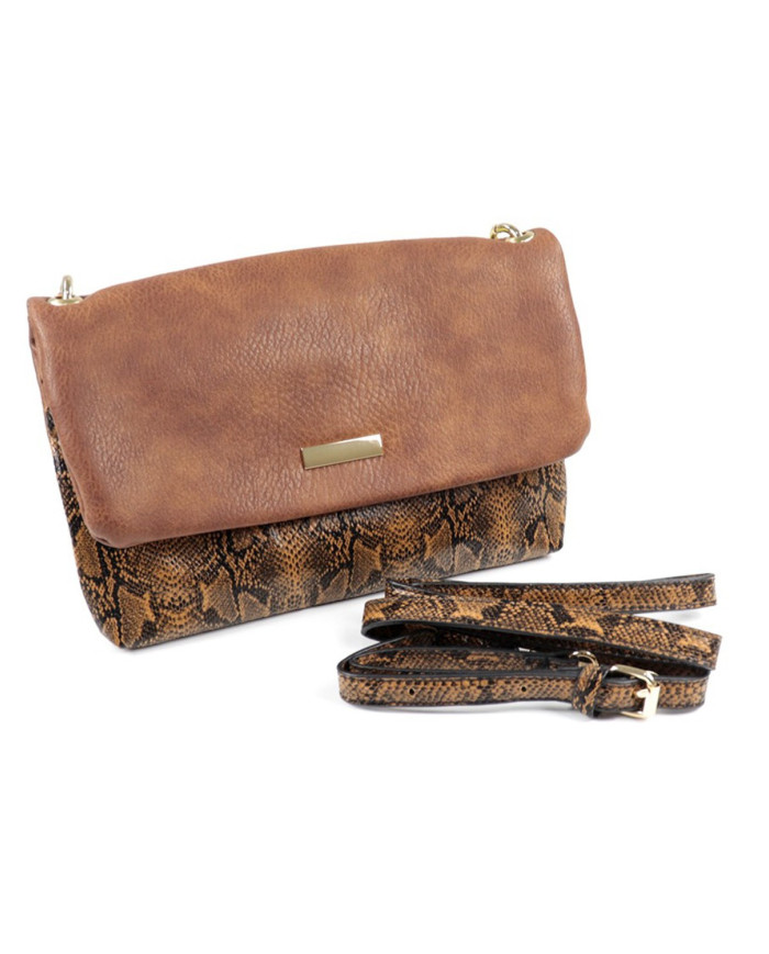 Lady Camel Tiracolo Case with Cobra Pattern
