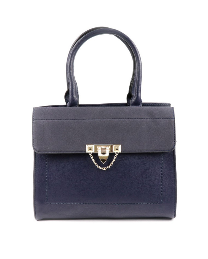 Blue Lady Bag with Golden Application