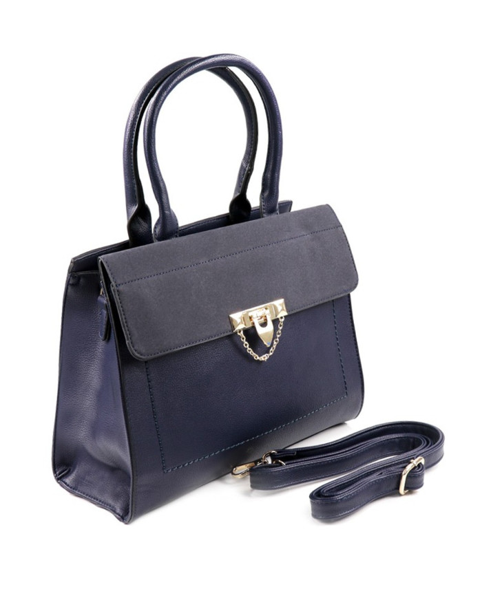Blue Lady Bag with Golden Application