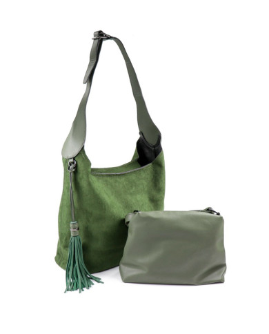 Green Lady's Bag with Inner Bag and Berloque