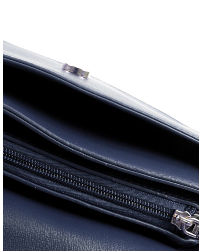 Simple Stripe Blue Lady Bag con Oval Lines