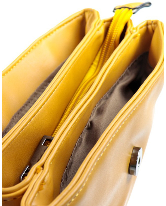 Simple Lady Bag Mustard with Removable Stripe