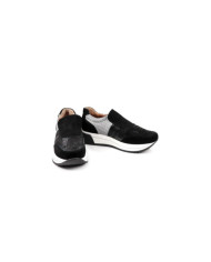 Black Ginova Woman Sneakers with Textures