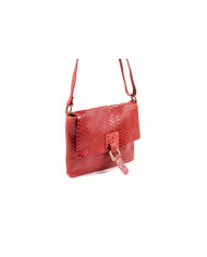 Red Lady's Crochet Bag in Croco